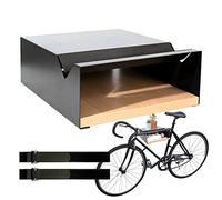 MOSHAY Supporto da parete per bicicletta, in alluminio e legno, supporto per bicicletta da strada, bici da ghiaia, bici da turismo, supporto da parete per interni per garage e soggiorno