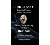 Moshe Ben Maimon M PIRKEI AVOT Jewish Ethical - With Commenta (Copertina rigida)