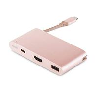 MOSHI 99MO084207, HDMI, Thunderbolt 3, USB 3.0 (3.1 Gen 1) Type-A, USB 3.0 (3.1 Gen 1) Type-C, USB 3.0 (3.1 Gen 1) Type-C, MacBook Pro (Retina, 15-inch, Late 2016) MacBook Pro (Retina, 13-inch, Late 2016) , Carica, Oro rosa, Alluminio