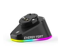 MOSHOU Dock di ricarica per Razer DeathAdder V2 Pro Naga Pro Viper Ultimate Basilisk Ultimate, RGB Computer Mouse Powerplay Charging Puck (nero)