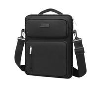 MOSISO 12,9 pollici 360 Custodia per tablet Compatibile con iPad Pro 12,9 M2 M1 2022-2018,Surface Pro 9/8/7/6/X,Borsa a Mano con 2 Tasche Anteriori Rettangolari Rialzate&Tasca Verticale,Nero