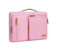MOSISO 12,9 Pollici Custodia Tablet per iPad Pro 13 M4 & iPad Air 13 M3 M2, iPad Pro 12,9 M2 M1 6/5th con Tastiera Magica&Smart Keyboard Folio, Lato Aperto Borsa con 4 Tasche con Zip, Rosa