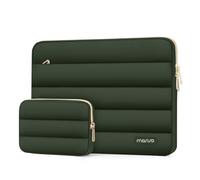 MOSISO 13-14 Pollici Custodia Laptop,13,3 Pollici Borse PC Compatibile con MacBook Air 13 13,6 M4 M3 M2 M1/Pro 13/Pro 14,HP,Dell,ASUS,Lenovo,Poliestere Orizzontale Borsa con Small Case,Militare Verde