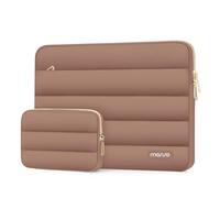 MOSISO 13-14 Pollici Custodia Laptop,13,3 Pollici Borse PC Compatibile con MacBook Air 13 13,6 M4 M3 M2 M1/Pro 13/Pro 14,HP,Dell,ASUS,Lenovo,Poliestere Orizzontale Borsa con Small Case,Moka