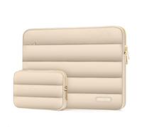 MOSISO 13-14 Pollici Custodia Laptop,13,3 Pollici Borse PC Compatibile con MacBook Air 13 13,6 M4 M3 M2 M1/Pro 13/Pro 14,HP,Dell,ASUS,Lenovo,Poliestere Orizzontale Borsa con Small Case,Albicocca