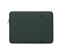 MOSISO 13.3 Pollici Custodia Laptop, 13-13.3 Pollici Borsa PC Compatibile con MacBook Air/Pro 13 / Pro 14, HP Dell ASUS Lenovo Notebook, Poliestere Manica Verticale con Tasca, Midnight Verde