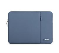 MOSISO 13.3 Pollici Custodia Laptop, 13-13.3 Pollici Borsa PC Compatibile con MacBook Air/Pro 13 / Pro 14, HP Dell ASUS Lenovo Notebook, Poliestere Manica Verticale con Tasca, Acciaio Blu