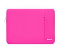 MOSISO 13.3 pollici Custodia Laptop, 13-13.3 pollici Borsa PC Compatibile con MacBook Air/Pro 13 / Pro 14, HP Dell ASUS Lenovo Notebook, Poliestere Manica Verticale con Tasca, Rosa Brillante