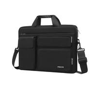 MOSISO 13 Pollici Borsa Tracolla Laptop,13 Pollici Custodia PC Compatibile con MacBook Air M4 M3 M2 M1 2025-2018/Pro M2 M1 con 2 Raised&1 Flapover&1 Tasca Orizzontale&Manico&Belt, Nero