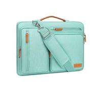 MOSISO 14 Pollici Borsa Tracolla Laptop, 14 Pollici Custodia Computer Compatibile con HP Lenovo Dell ASUS Acer, HP, Dell Latitude,Lato Open Borse Messenger&4 Cerniera Tasche&Handle, Aqua Green