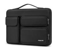 MOSISO 14 Pollici Custodia Laptop Porta,Borsa PC Compatibile con HP Lenovo Dell ASUS Acer, HP Stream, Dell Latitude, Lenovo IdeaPad, Lato Aperto Borse con 2 Alzato&1 Tasche Patta, Nero
