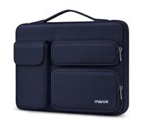 MOSISO 14 Pollici Custodia Laptop Porta, Borsa PC Compatibile con HP Lenovo Dell ASUS Acer, HP Stream, Dell Latitude, Lenovo IdeaPad, Lato Aperto Borse con 2 Alzato & 1 Tasche Patta, Navy Blu