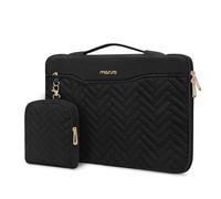 MOSISO 14 pollici Custodia Laptop Protettivo, 14 pollici Borsa PC | Compatibile con ASUS Acer, HP Stream, Dell Latitude, Lenovo,Rettangolo Quilted Borse con Maniglia&Tasca&Valigetta, Nero