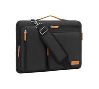 MOSISO 15 Pollici Borsa Tracolla Laptop, Custodia Computer Compatibile con MacBook Air 15 M4 M3 M2 2025-2023 / Pro A1990 A1707,Lato Open Borse Messenger&4 Cerniera Tasche&Handle, Nero