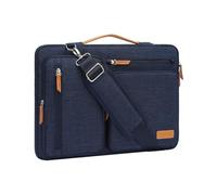 MOSISO 15 Pollici Borsa Tracolla Laptop, Custodia Computer Compatibile con MacBook Air 15 M4 M3 M2 2025-2023 / Pro A1990 A1707,Lato Open Borse Messenger&4 Cerniera Tasche&Handle, Navy Blu