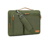 MOSISO 15 Pollici Borsa Tracolla Laptop, Custodia Computer Compatibile con MacBook Air 15 M4 M3 M2 2025-2023 / Pro A1990 A1707,Lato Open Borse Messenger&4 Cerniera Tasche&Handle, Verde Oliva