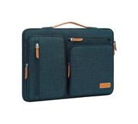 MOSISO 15 Pollici Custodia Laptop, 15 Pollici Custodia PC Compatibile con MacBook Air M4 M3 M2 2025 2024 2023, Dell XPS Plus, Lato Aperto Borsa con 4 Cerniera Tasche&Maniglia, Aqua Green