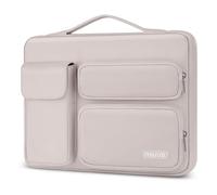 MOSISO 15 Pollici Custodia Laptop Porta, Borsa PC Compatibile con MacBook Air 15 M4 A3241 M3 A3114 M2 A2941 2025-2023, Dell XPS 15, Lato Aperto Borse con 2 Alzato & 1 Tasche Patta, Pietra Grigio