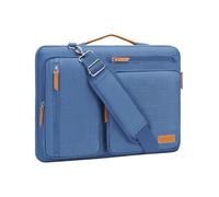 MOSISO 16 Pollici Borsa Tracolla Laptop, 15-15,6 Pollici Custodia Computer Compatibile con MacBook Pro 16, HP Dell Lenovo Asus,Lato Open Borse Messenger&4 Cerniera Tasche&Handle, Cadetto Blu