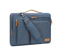 MOSISO 16 Pollici Borsa Tracolla Laptop, 15-15,6 Pollici Custodia Computer Compatibile con MacBook Pro 16, HP Dell Lenovo Asus,Lato Open Borse Messenger&4 Cerniera Tasche&Handle, Blu Foschia