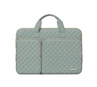 MOSISO 16 pollici Custodia Laptop, 15-15,6 pollici Borsa PC Compatibile con MacBook Pro 16, HP Acer Dell Lenovo ASUS, Piazza Trapuntato Borsa con 2 Tasche e Maniglia e Cintura, Verde Antico