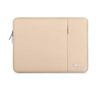MOSISO 16 Pollici Custodia Laptop, 15-15.6 Pollici Borsa PC Compatibile con MacBook Pro 16 M4 M3 M2 M1, HP Acer Dell Lenovo ASUS Notebook, Poliestere Manica Verticale con Tasca, Albicocca