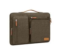 MOSISO 16 Pollici Custodia Laptop, 15-15,6 Pollici Custodia PC Compatibile con MacBook Pro 16, HP, Acer, Dell, Lenovo, ASUS, Lato Aperto Borsa con 4 Cerniera Tasche&Maniglia, Marrone Carruba