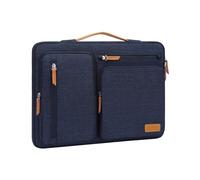 MOSISO 16 pollici Custodia Laptop Compatibile con MacBook Pro 16 HP Acer | 16 pollici Borsa PC per M5 M4 M3 M2 M1 Dell, Lenovo, ASUS, Lato Aperto Borsa con 4 Cerniera Tasche&Maniglia, Navy Blu