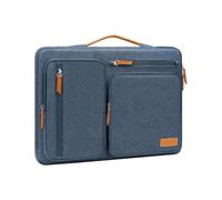 MOSISO 16 pollici Custodia Laptop Compatibile con MacBook Pro 16 HP Acer | 16 pollici Borsa PC per M5 M4 M3 M2 M1 Dell, Lenovo, ASUS, Lato Aperto Borsa con 4 Cerniera Tasche&Maniglia, Blu Foschia