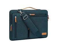 MOSISO 17,3 Pollici Borsa Tracolla Laptop, 17-17,3 Pollici Custodia Computer Compatibile con Dell, HP, Lenovo, Asus, Acer, Alienware,Lato Open Borse Messenger&4 Cerniera Tasche&Handle, Teal Green