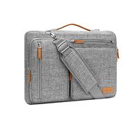 MOSISO 17,3 Pollici Borsa Tracolla Laptop, 17-17,3 Pollici Custodia Computer Compatibile con Dell, HP, Lenovo, Asus, Acer, Alienware,Lato Open Borse Messenger&4 Cerniera Tasche&Handle, Grigio
