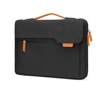 MOSISO 360 Protezione Custodia Laptop Borsa Compatibile con MacBook Air/Pro,13-13,3 Pollici Notebook,Compatibile con MacBook Pro 14 M3 M2 M1,Flapover Borsa con Cerniera Aperta&Maniglia&Tasche,Nero