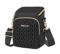 MOSISO Borsa Fotocamera, Piccola Borsa Tracolla con Doppio Accesso per Fotocamere Mirrorless/Digitali, Custodia Imbottita Trapuntata con Parapioggia, Borse Fotografica per Canon/Nikon/Sony, Nero