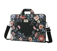 MOSISO Borsa Laptop Donna, 15.6 pollici Borsa Computer | Compatibile con Macbook Pro 16, HP, Dell, Lenovo, Asus, Custodia Tracolla Laptop 15-15,6 pollici, Lussureggiante Floreale