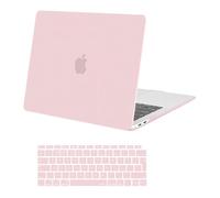MOSISO Cover Compatibile con MacBook Air 13 Pollici con Touch ID 2022 2021-2018 Uscita A2337 M1 A2179 A1932 con Retina Display,Plastica Custodia Rigida Case Shell&Tastiera Skin Cover, Quarzo Rosa