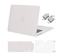MOSISO Cover Compatibile con MacBook Air 15 Pollici Custodia 2025 2024 2023 M4 A3241 M3 A3114 M2 A2941 Touch ID,Case Plastica Protettiva&Copritastiera&Proteggi Schermo&Tipo C,Grigio Pietra