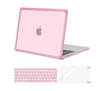 MOSISO Cover Compatibile con MacBook Pro 13 Pollici Custodia 2025-2016 M2 M1 A2338 A2251 A2289 A2159 A1989 A1708 A1706,Anti-Crepa Pesante Paraurti TPU Case&Copritastiera&Schermo Film,Gesso Rosa