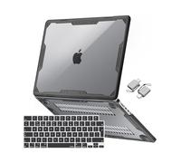 MOSISO Cover Compatibile con MacBook Pro 16 Pollici 2025-2021 M4 M3 M2 M1 A3403 A3186 A2991 A2780 A2485,Paraurti TPU Servizio Pesante Geometrico Simmetrico Custodia&Copritastiera&Tipo C,Nero