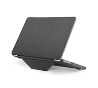 MOSISO Cover Compatibile con MacBook Pro 16 Pollici Custodia 2025 2024 2023 2022 2021 M4 M3 M2 M1 A3403 A3186 A2991 A2780 A2485,PU Pelle Rivestito Plastica Custodia Rigida con Staffa Piega,Grigio
