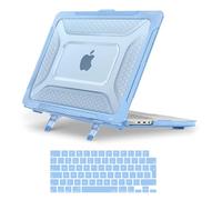 MOSISO Cover Compatibile MacBook Pro 16 Custodia M4 M3 M2 M1 2025-2021 A3403 A3186 A2991 A2780 A2485, Cover per MacBook Pro 16 Pollici Favo Servizio Pesante Paraurti TPU&Copritastiera, Aria Blu