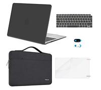 MOSISO Custodia Compatibile con MacBook Air 13 Cover M1 2021 2020 2019 2018 A2337 A2179 A1932,Case per MacBook Air M1 Cover 13,3'' Pollici&Borsa&Copritastiera&Webcam Cover&Pellicola, Spazio Grigio
