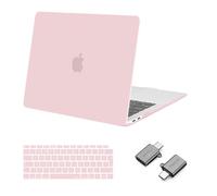 MOSISO Custodia Compatibile con MacBook Air 13 Cover M1 Chip 2021 2020 2019 2018 A2337 A2179 A1932 Retina Touch ID, Case per MacBook Air M1 Cover 13,3'' Pollici&Copritastiera&Tipo C, Quarzo Rosa
