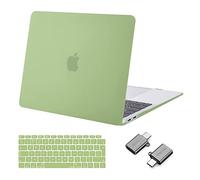 MOSISO Custodia Compatibile con MacBook Air 13 Cover M1 Chip 2021 2020 2019 2018 A2337 A2179 A1932 Retina Touch ID, Case per MacBook Air M1 Cover 13,3'' Pollici&Copritastiera&Tipo C, Chartreuse