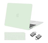 MOSISO Custodia Compatibile con MacBook Air 13 Cover M1 Chip 2021 2020 2019 2018 A2337 A2179 A1932 Retina Touch ID, Case per MacBook Air M1 Cover 13,3'' Pollici&Copritastiera&Tipo C, Verde Melata