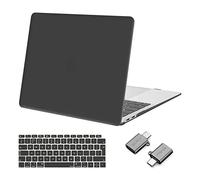 MOSISO Custodia Compatibile con MacBook Air 13 Cover M1 Chip 2021 2020 2019 2018 A2337 A2179 A1932 Retina Touch ID, Case per MacBook Air M1 Cover 13,3'' Pollici&Copritastiera&Tipo C, Spazio Grigio
