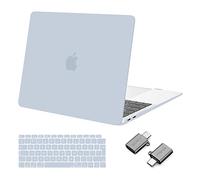 MOSISO Custodia Compatibile con MacBook Air 13 Cover M1 Chip 2021 2020 2019 2018 A2337 A2179 A1932 Retina Touch ID, Case per MacBook Air M1 Cover 13,3'' Pollici&Copritastiera&Tipo C, Bambina Blu