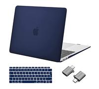 MOSISO Custodia Compatibile con MacBook Air 13 Cover M1 Chip 2021 2020 2019 2018 A2337 A2179 A1932 Retina Touch ID, Case per MacBook Air M1 Cover 13,3'' Pollici&Copritastiera&Tipo C, Blu Navy