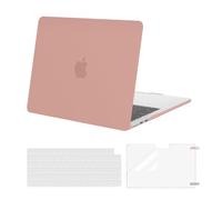 MOSISO Custodia Compatibile con MacBook Air 13 Cover M4 A3240 M3 A3113 M2 A2681 2026 2025 2024-2022, per MacBook Air 13,6'' display Liquid Retina Case&Copritastiera&Pellicola, Rosa Salmone