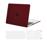 MOSISO Custodia Compatibile con MacBook Air 13 Cover M4 A3240 M3 A3113 M2 A2681 2026 2025 2024-2022, per MacBook Air 13,6'' display Liquid Retina Case&Copritastiera&Pellicola, Marsala Rosso