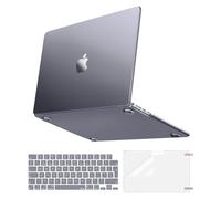 MOSISO Custodia Compatibile con MacBook Air 13 Cover M4 M3 M2 2025-2022 A3240 A3113 A2681,per MacBook Air 13,6'' Sottile Case 100% Incontro Color Ufficiale&Copritastiera&Pellicola, Spazio Grigio